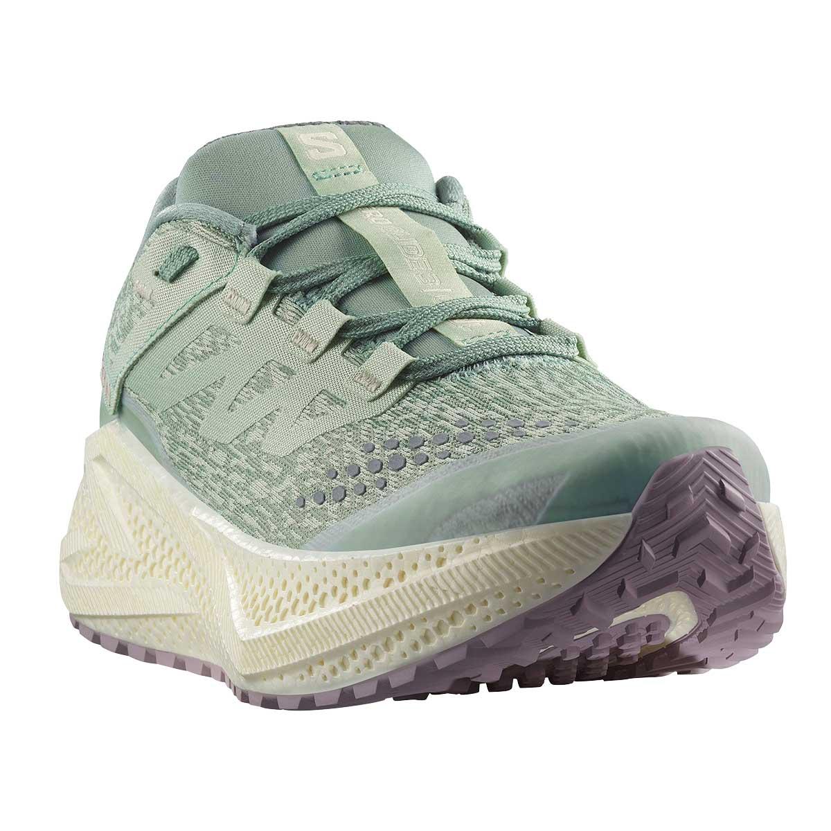 Salomon Aero Glide 3 Gravel Running Shoe Women's in Sea Foam Vanilla Ice Nirvana